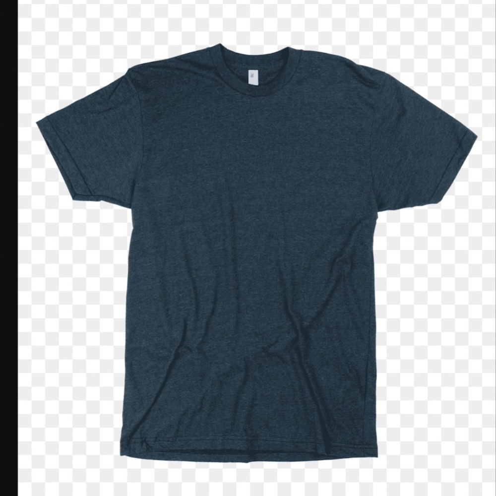 American Apparel Unisex 50/50 Short Sleeve Crewneck Small. Black Aqua Color. - Picture 11 of 11